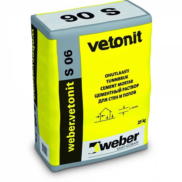 Цементная смесь для ремонта бетона weber.vetonit S 06 25 кг
