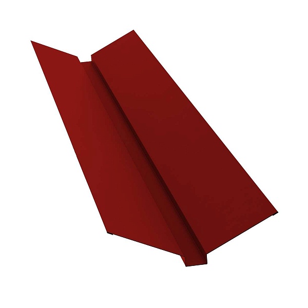 Планка ендовы верхней 115х30х115 0,45 PE с пленкой RAL 3011 коричнево-красный