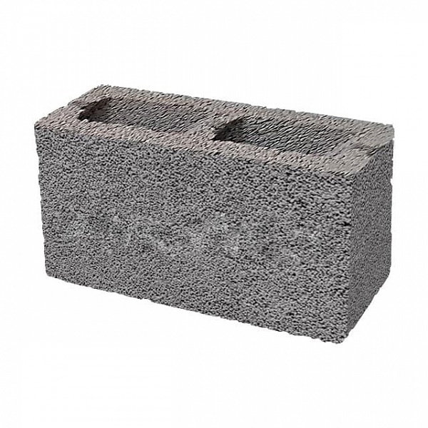 Камень стеновой пустотелый 2пустотный керамз-бет390x160x188 мм