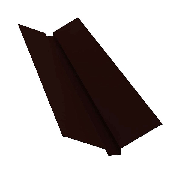 Планка ендовы верхней 115х30х115 0,45 PE с пленкой RR 32 темно-коричневый