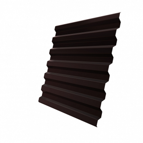 Профнастил С21R GL 0,5 GreenCoat Pural RR 887 шоколадно-коричневый (RAL 8017 шоколад)